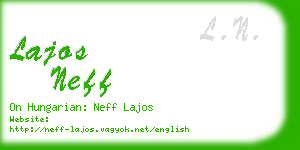 lajos neff business card